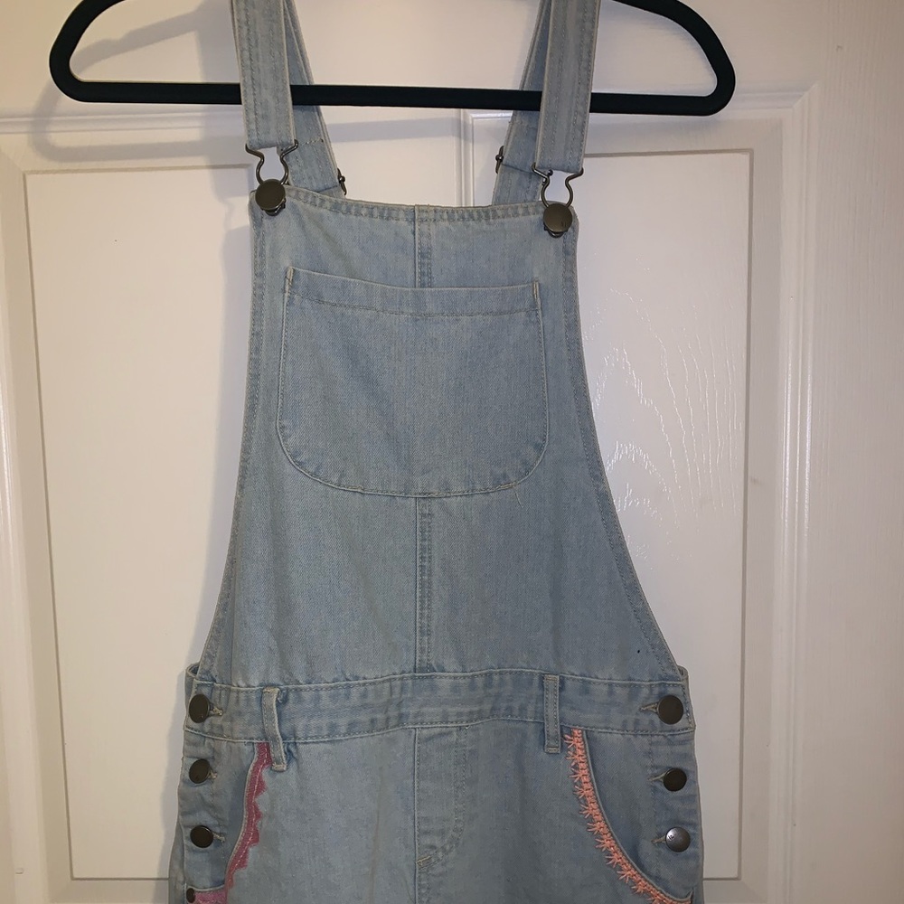 Cotton On funky overall shorts